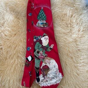 Festive Red Christmas Tie